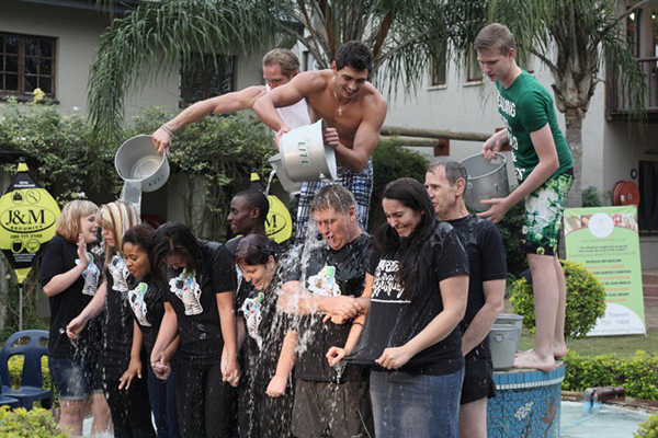 Group Ice Bucket Challenge at Bagdad Centre